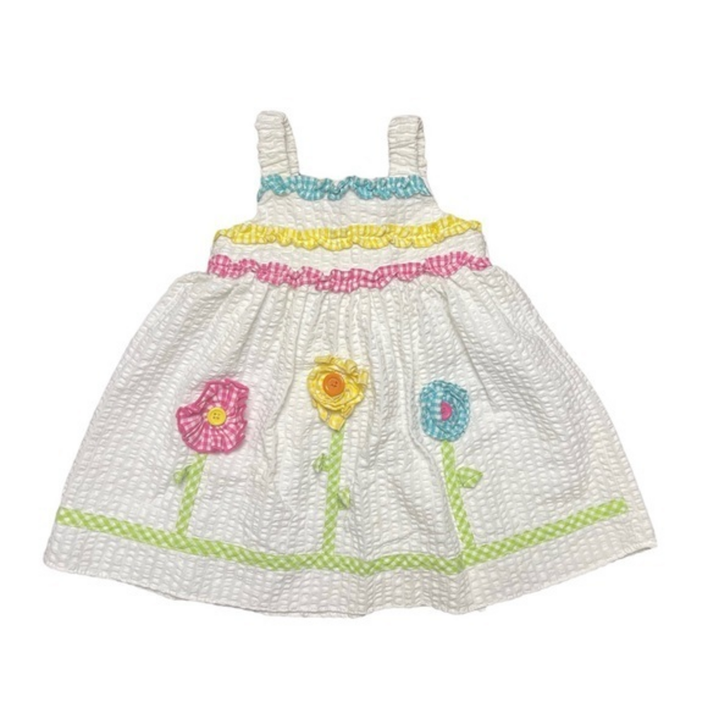 Sophie Rose White Floral Design‎ Sleeveless Dress Size 12 Months